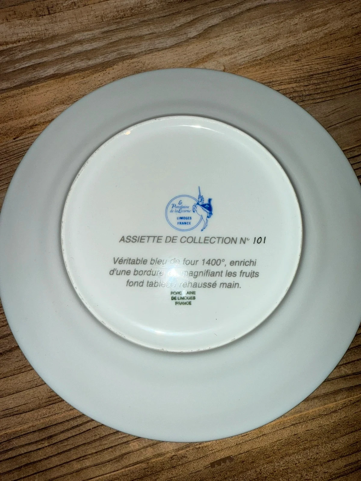 assiette limoges bleu de four & or – collection n°101 – 130€ – photo 4